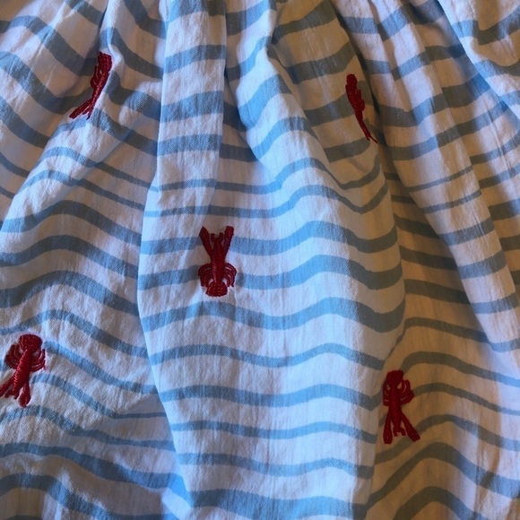Cotton Kids Stripe with Red Lobsters Dress - Picture 2 of 5